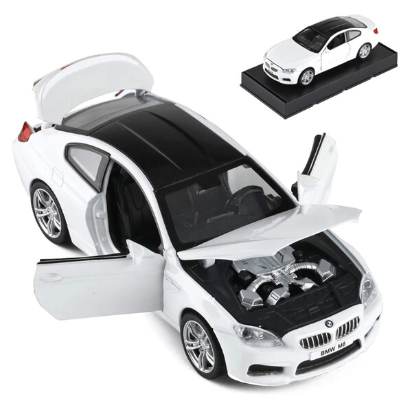 

Моделька ТК Union Group BMW M6 Coupe машинка коллекционная металлическая игрушка 1:32 Белый (2950834)