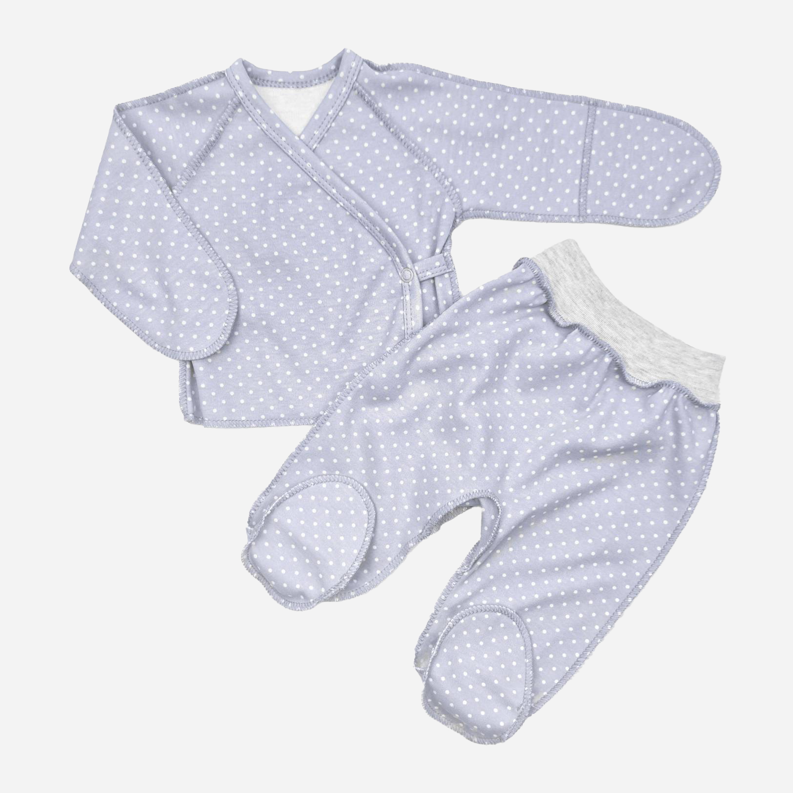 

Костюм (распашонка + ползунки) Dexters Dots 987гр-с 62 см Серый