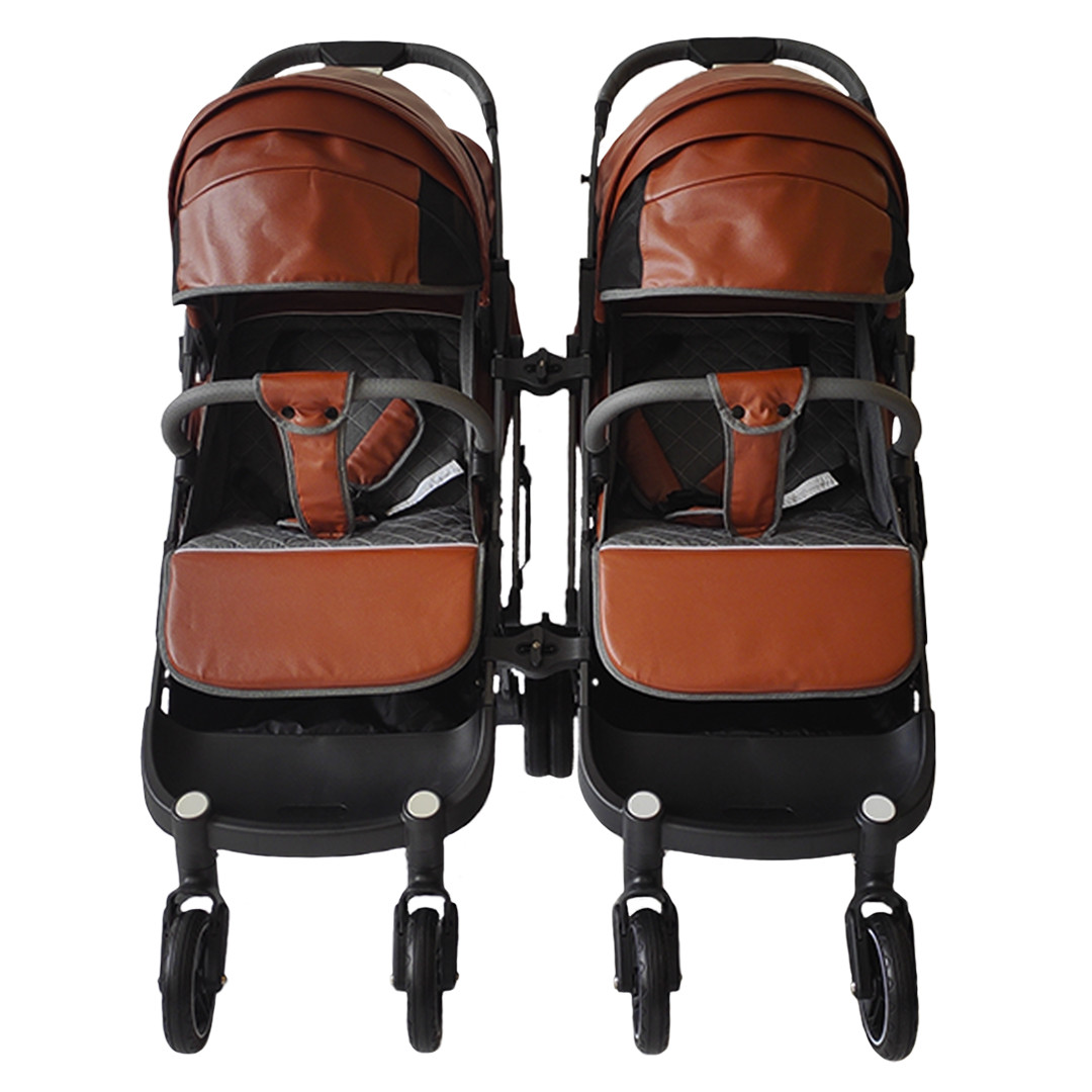 

Прогулочная коляска для двойни Yoya Plus Pro 2021 (21) Brown leather Коричневая экокожа 90*80 см