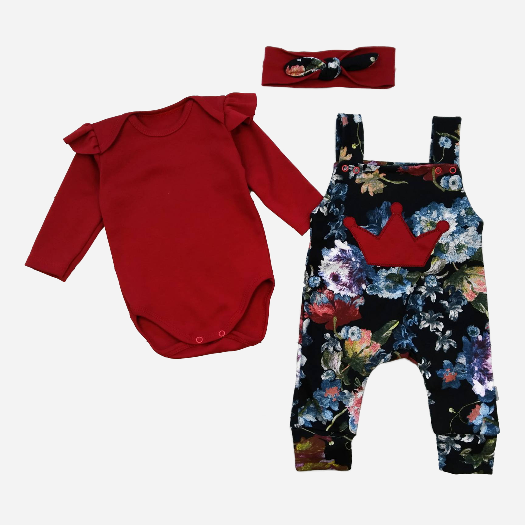 

Комплект (боди + полукомбинезон + повязка) Dexters Crown d958цв-кр 68 см Красный/Темно-Синий