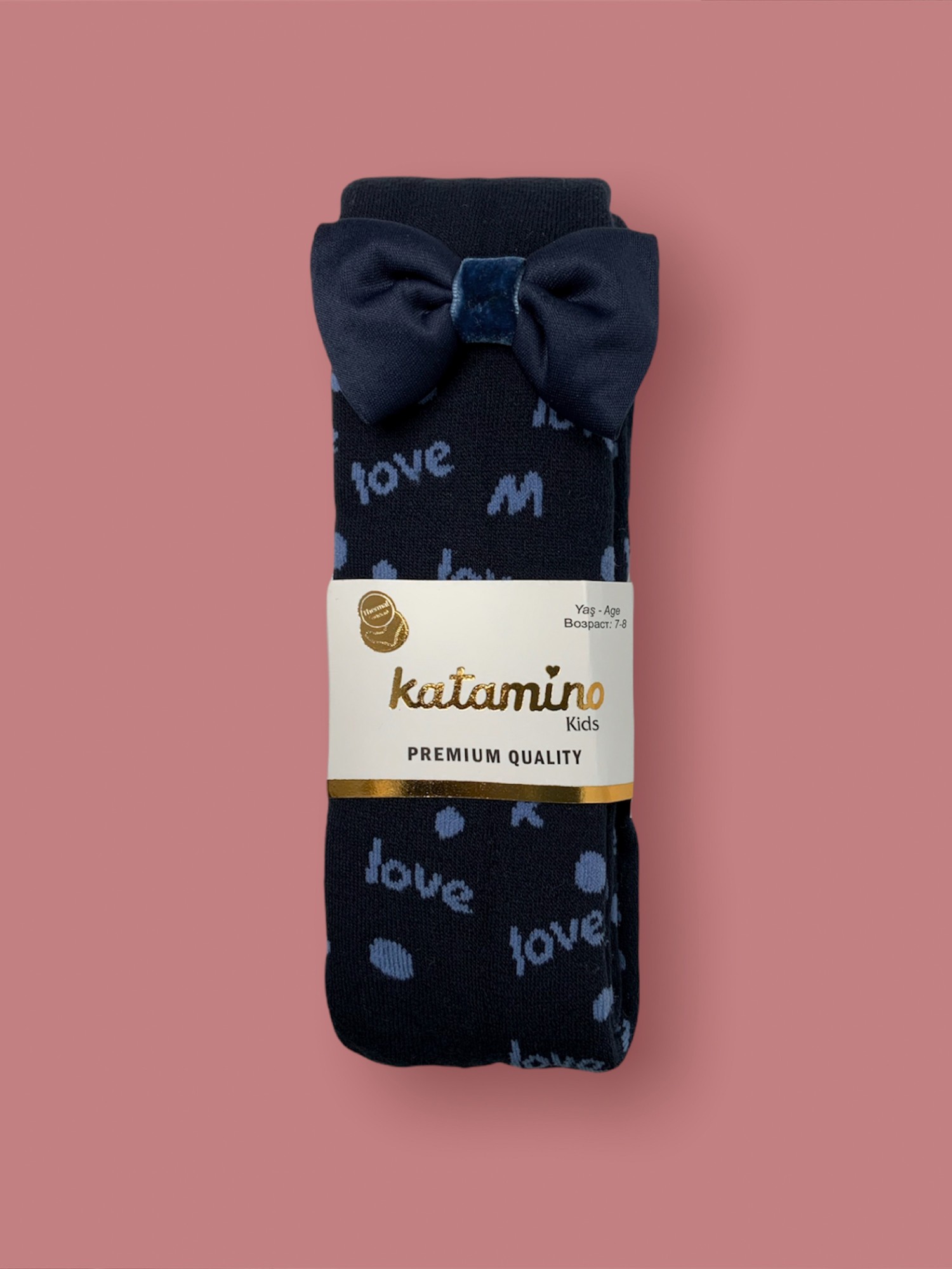 

Колготки детские зимние Katamino с бантиком 3-4 года (93-105 см) Синие