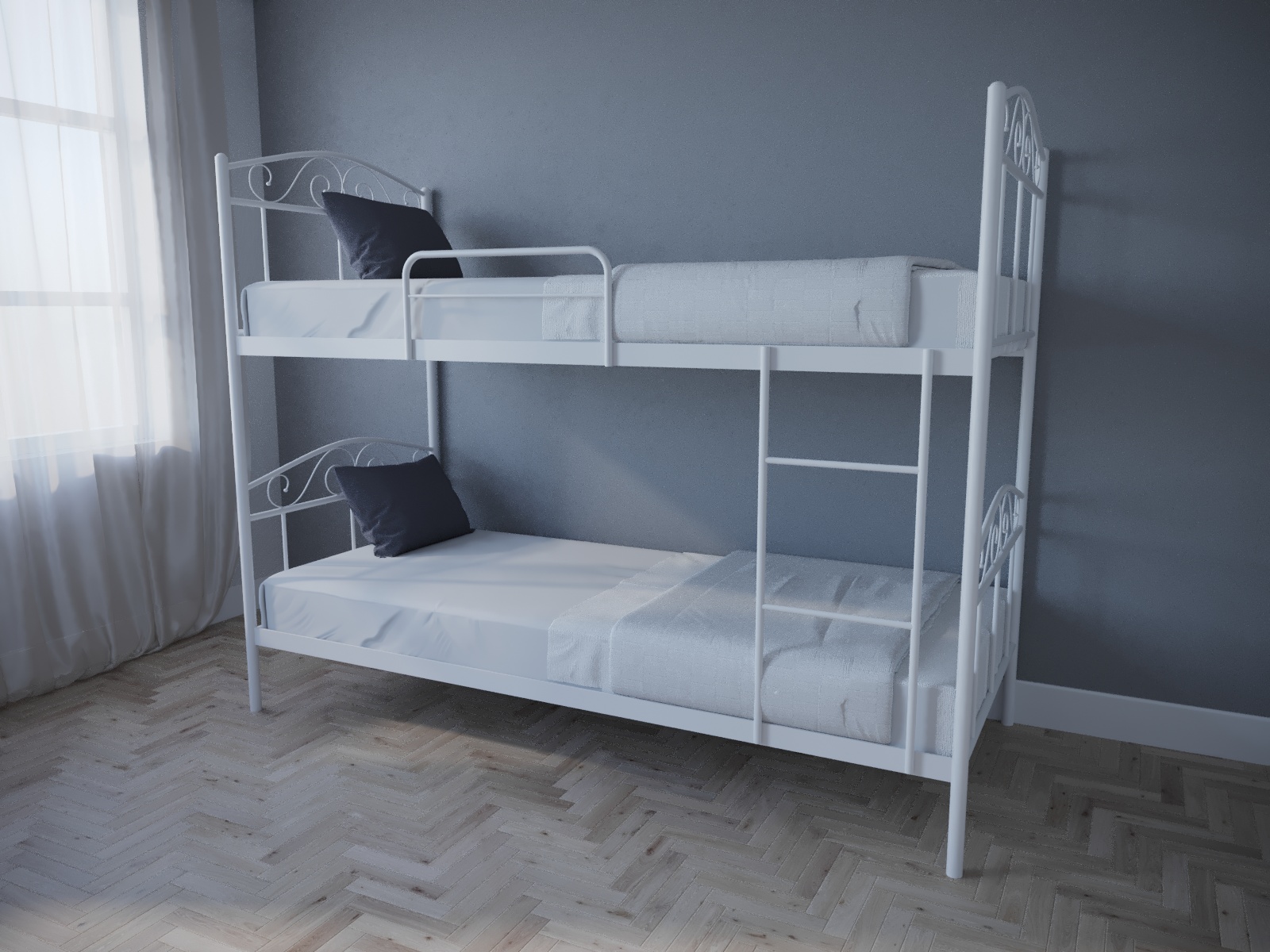 

Кровать MELBI Элис Люкс Двухъярусная 90х200 см Белый
