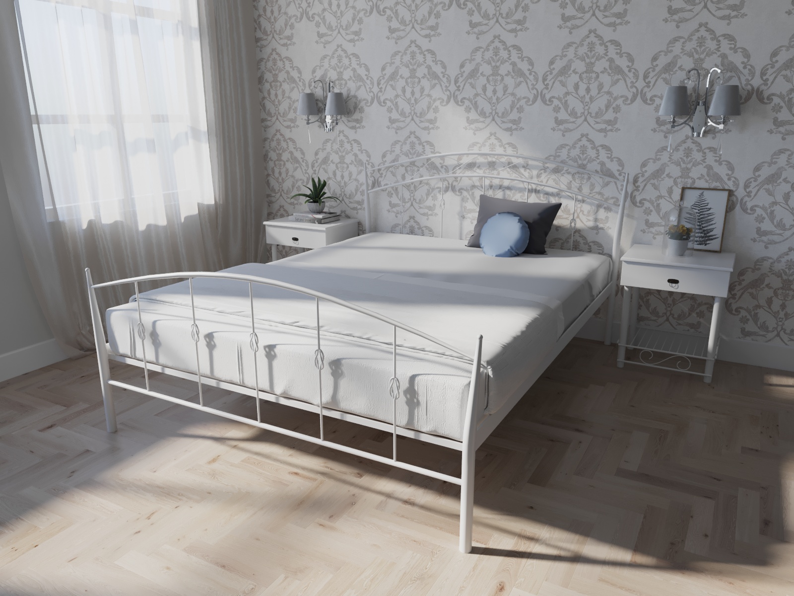 

Кровать MELBI Летиция Двуспальная 160*200 см Белый (КМ-007-01-10бел)