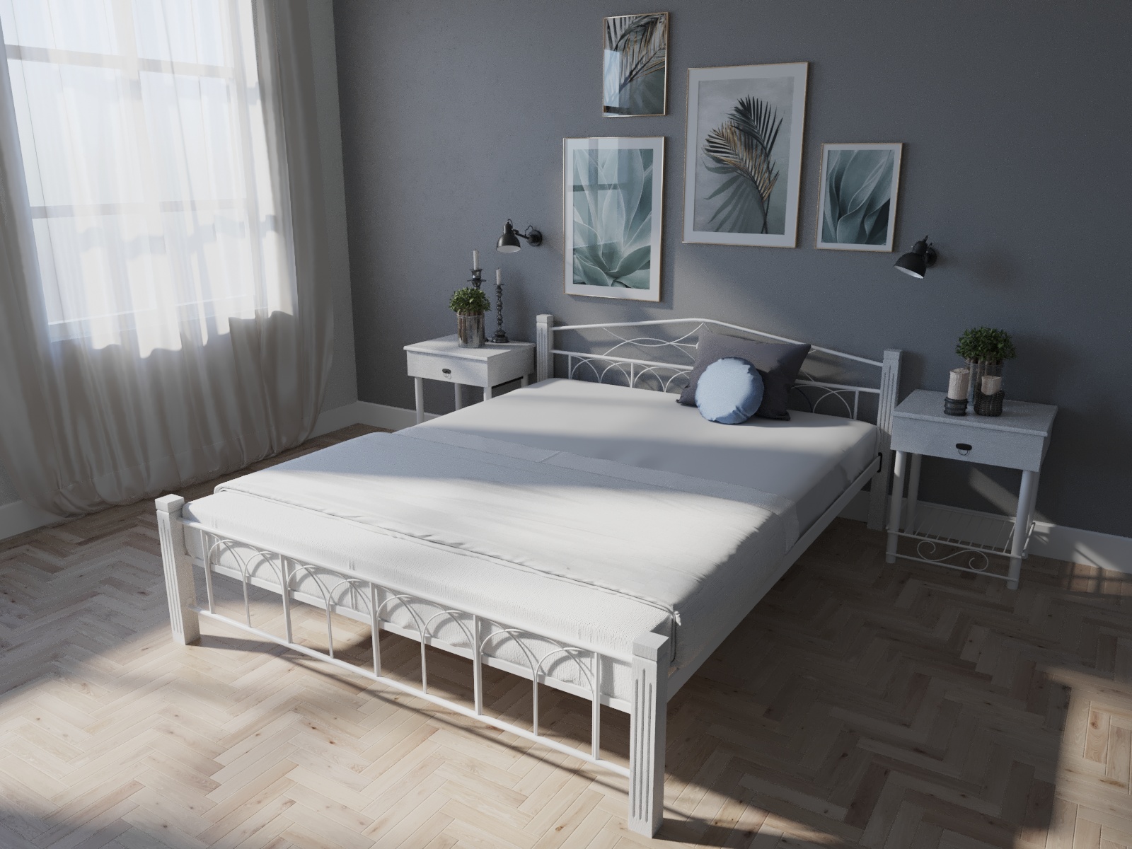 

Кровать MELBI Элизабет Двуспальная 160*200 см Белый (КМ-005-02-4бел)