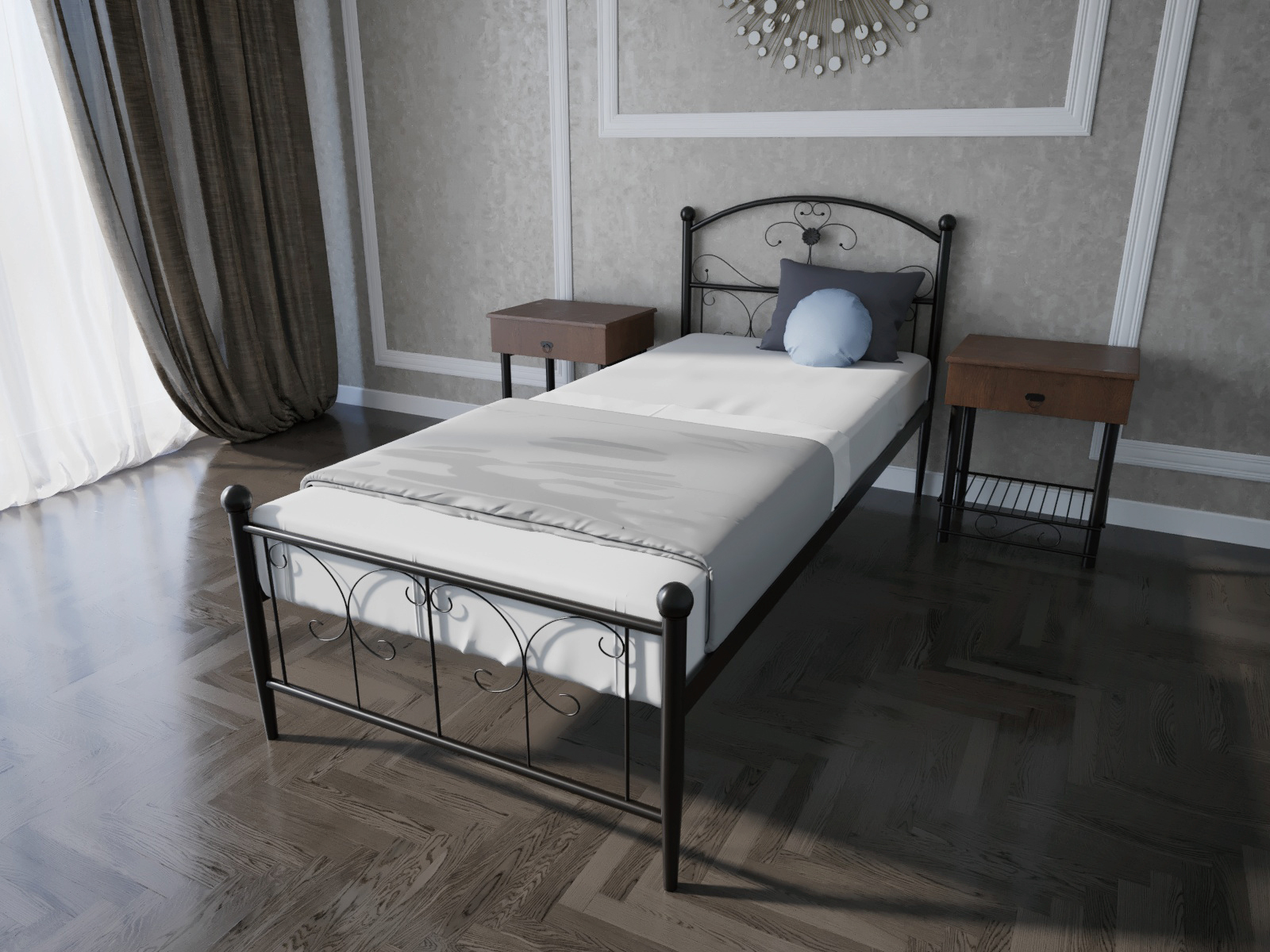 

Кровать MELBI Патриция Односпальная 90*200 см Коричневый (КМ-002-01-2кор)