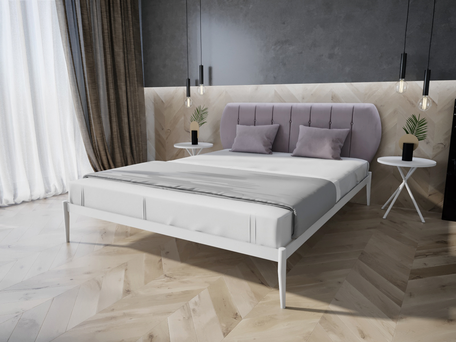 

Кровать MELBI Бьянка 01 Двуспальная 180*200 см Белый (КМ-009-02-8бел)