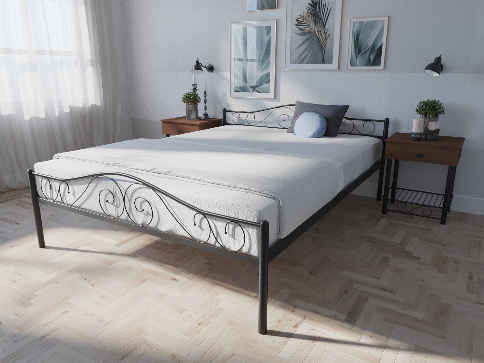 

Кровать MELBI Элис Люкс Двуспальная 120х200 см Черный