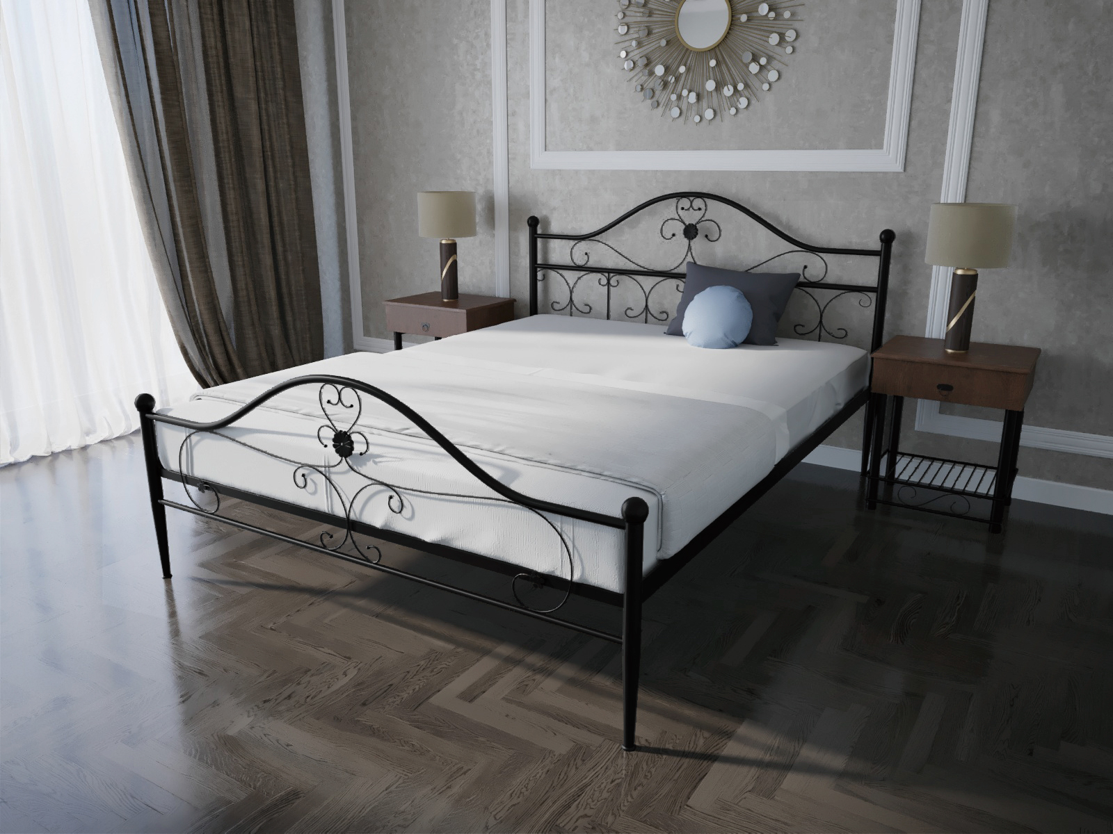 

Кровать MELBI Патриция Двуспальная 160*200 см Черный (КМ-002-02-6чер)