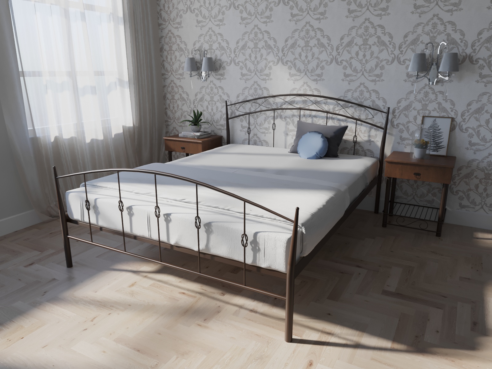 

Кровать MELBI Летиция Двуспальная 140*190 см Коричневый (КМ-007-01-7кор)