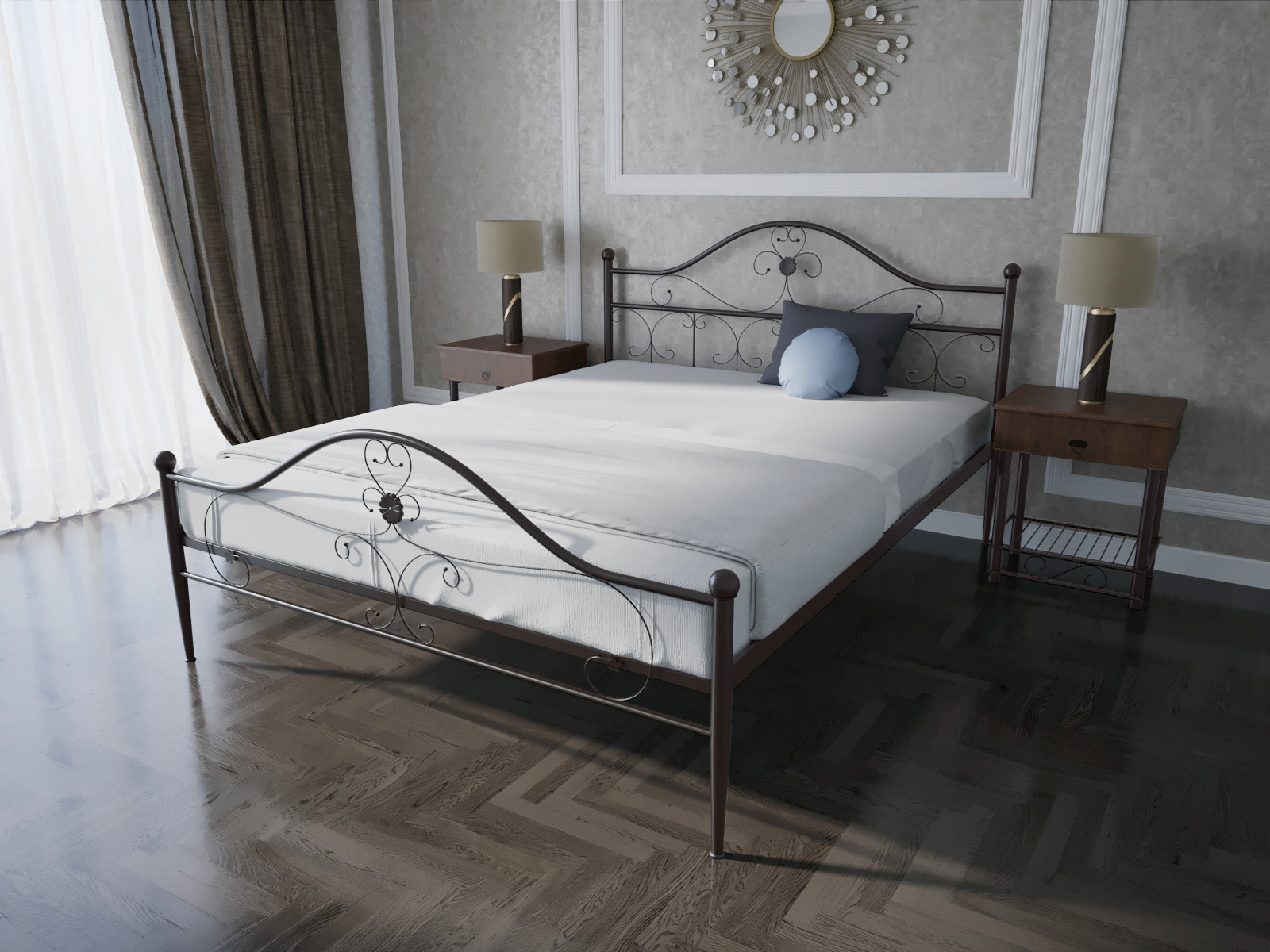 

Кровать MELBI Патриция Двуспальная 180*190 см Коричневый (КМ-002-02-7кор)