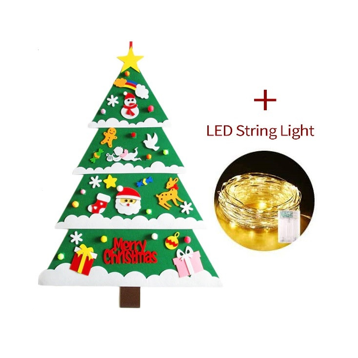 

Елка из фетра FG Premium 597-1 Зеленый/Разноцветный с игрушками 25 элементов + Led гирлянда