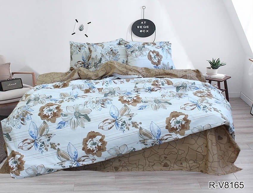 

Постельное белье ранфорс TAG tekstil R-V8165 Полуторный
