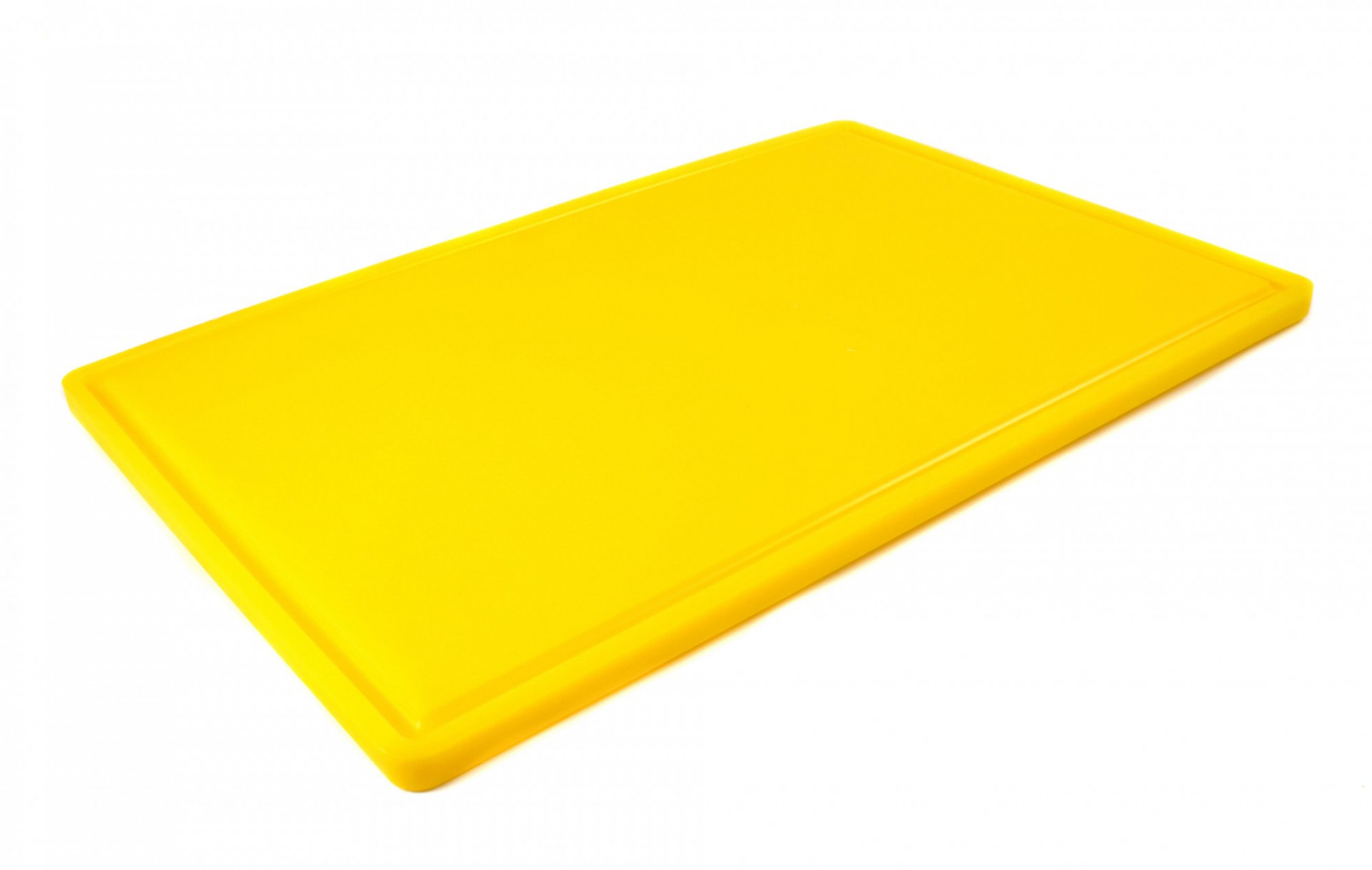 

Доска разделочная HDPE с желобом, 600 × 400 × 18 мм, 6 противоскользящих ножек, желтая