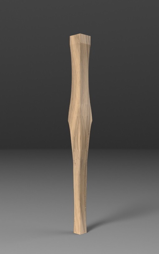 

Гладкая ножка с изгибами Majsterdekor для стола, консоли. С удлиненной частью под царгу. 730 мм. (Ножка 49)