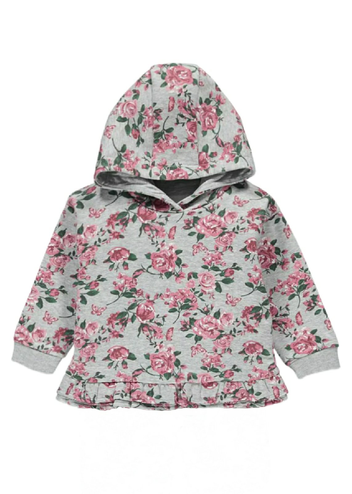 

Толстовка с капюшоном для девочки Matalan 116 размер серая 2807795