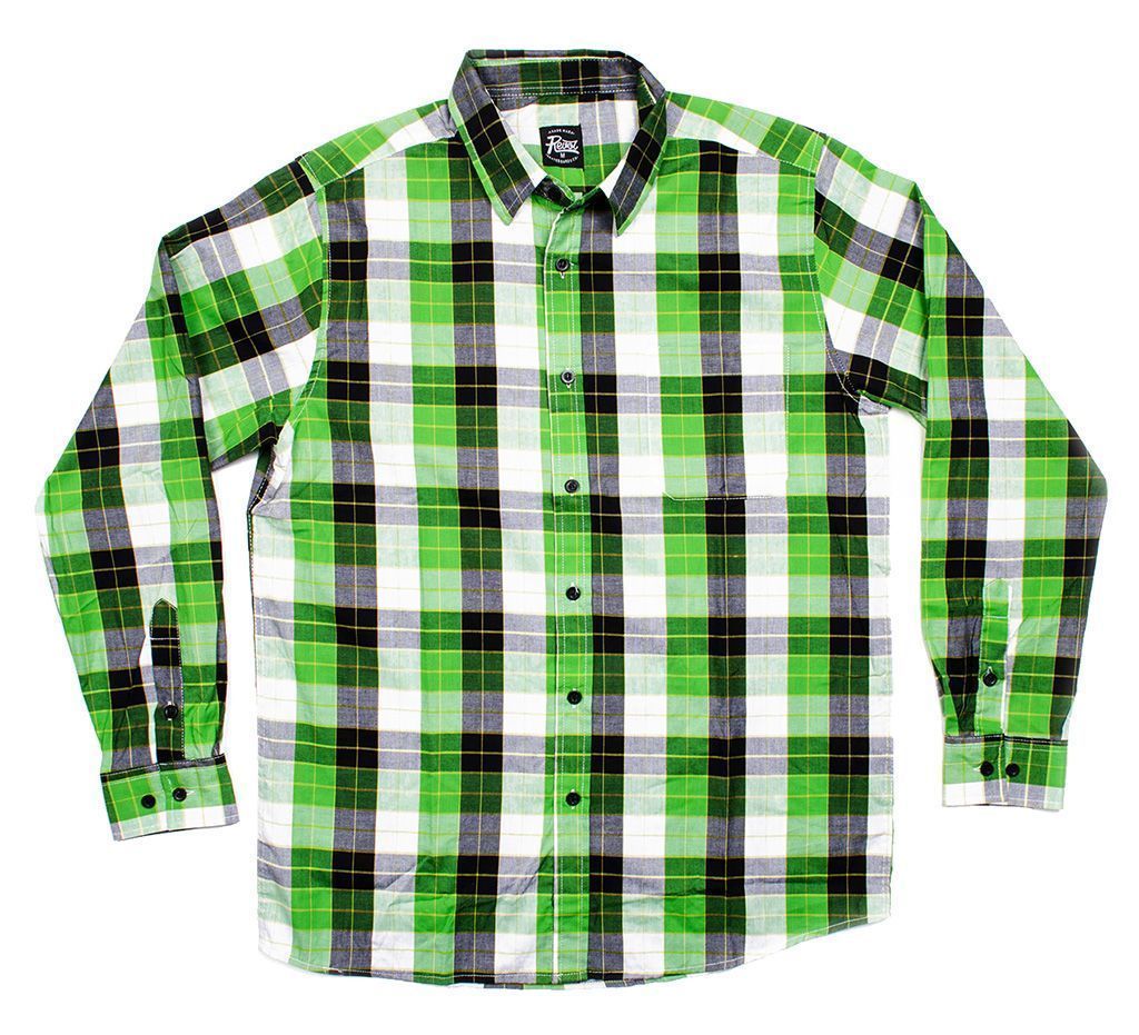 

Рубашка REVOL L/S Green/Black/White SU14, Рубашка REVOL L/S Green/Black/White SU14. (XS)