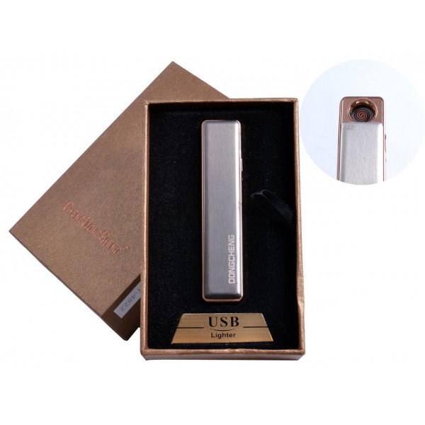 

USB зажигалка в подарочной упаковке (спираль накаливания, серебро) 4822-3