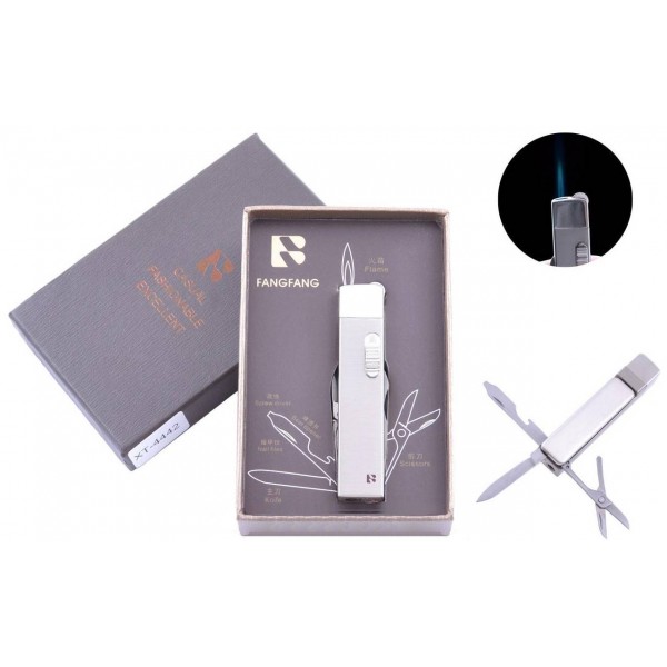

Зажигалка подарочная (Острое пламя, Нож) 4442 Silver