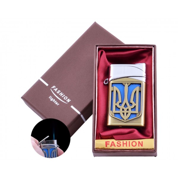 

Зажигалка в подарочной коробке "Украина" (Острое пламя) UA-24 Gold