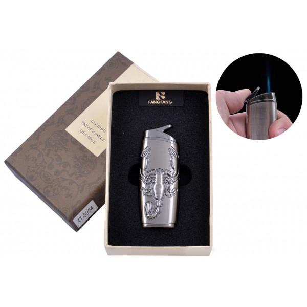 

Зажигалка подарочная "Серебряный скорпион" (Острое пламя) 3954-4