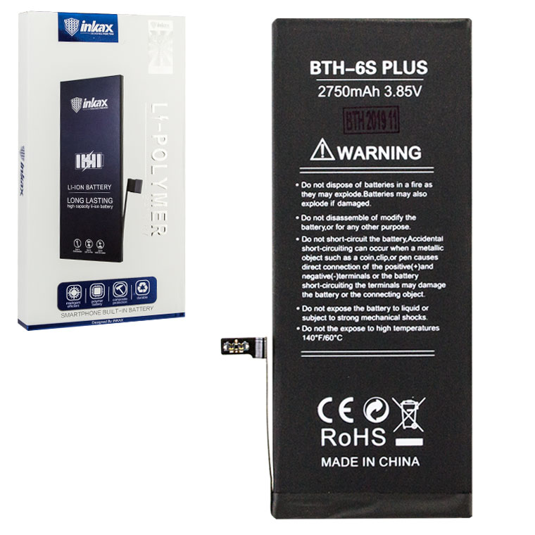 

Аккумулятор inkax Apple iPhone 6S Plus 2750 mAh AAAA/High Copy (45337-MBPT)