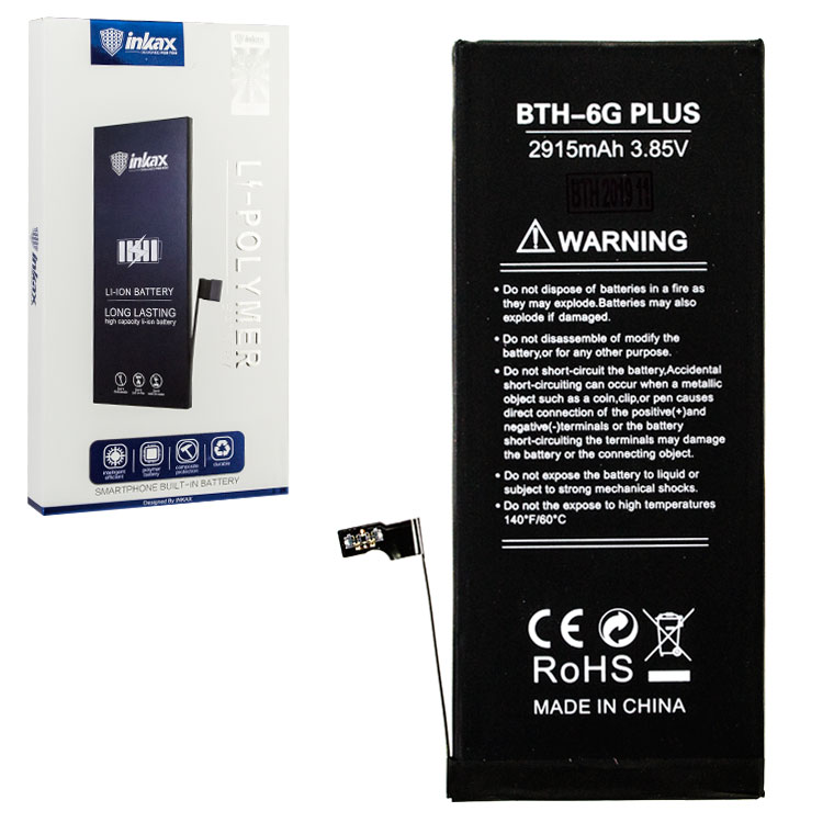 

Аккумулятор inkax Apple iPhone 6G Plus 2915 mAh AAAA/High Copy (45332-MBPT)