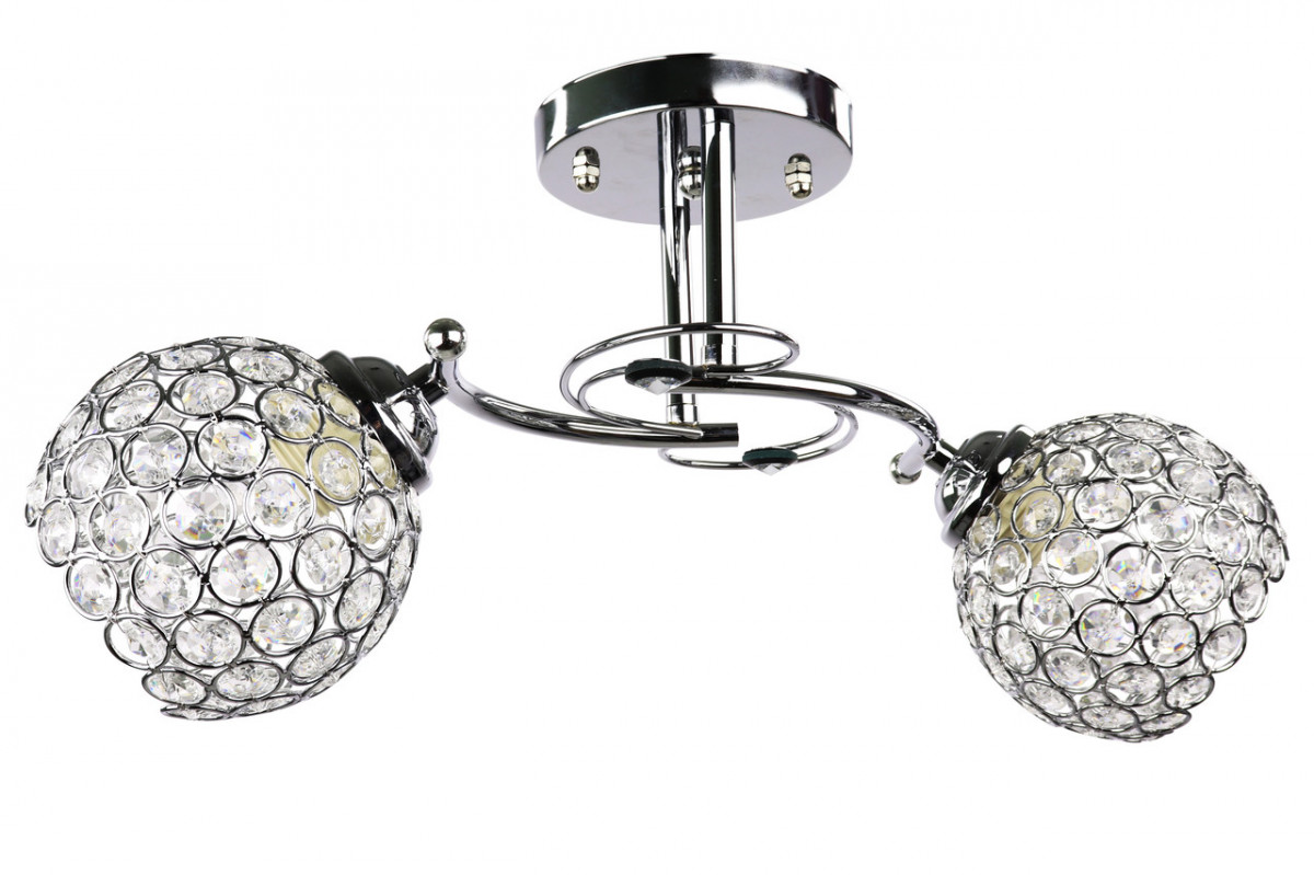 

Люстра Sunnysky потолочная на 2 лампочки Хром 22х17х44 см YR-220/2-ch-YV