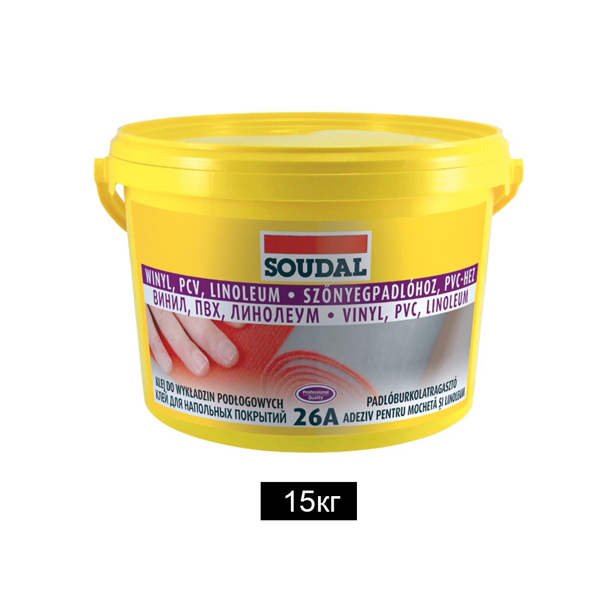 

Клей для напольных покрытий Soudal 26А 15кг (000030000026150000)