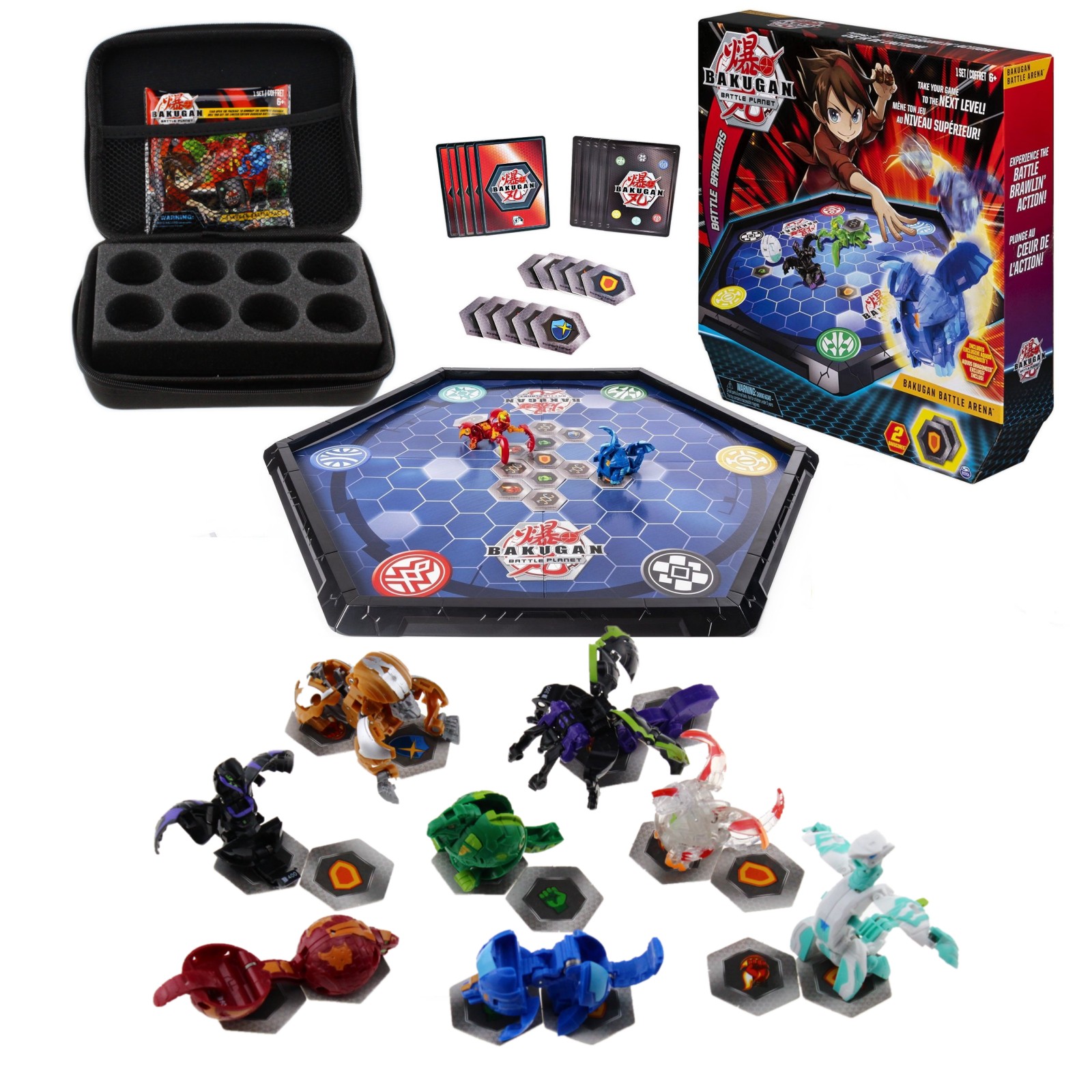 

Игровой набор Bakugan Battle 8 шт. + арена + кейс, бокс для бакуганов Гарганоид