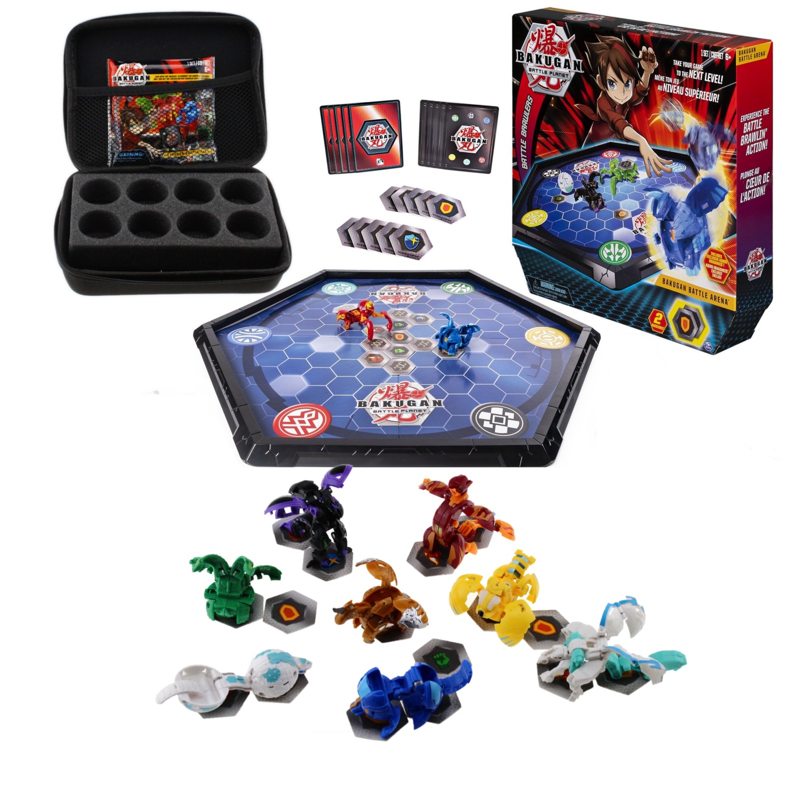 

Игровой набор Bakugan Battle 8 шт. + арена + кейс, бокс для бакуганов Мантаноид