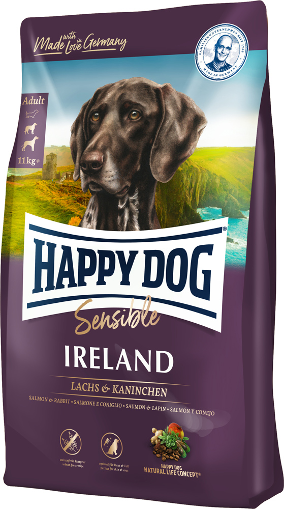 

Сухой корм Happy Dog Sensible Irеland для нормализации линьки с кроликом и лососем 12.5 кг