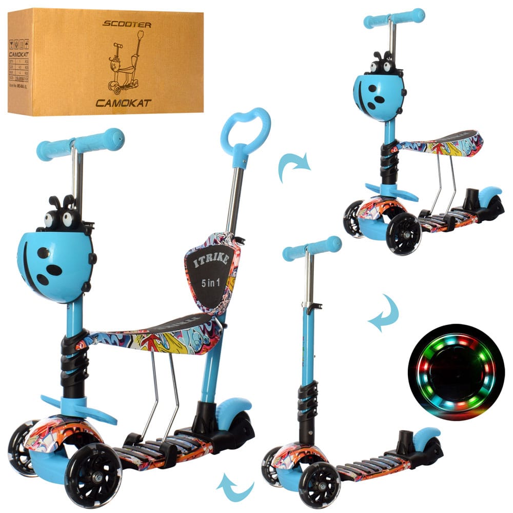

Детский трехколесный самокат iTrike JR 3-058-I-WP3