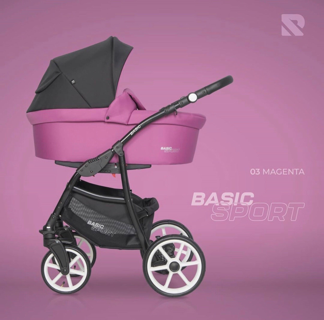 

Детская универсальная коляска 2 в 1 Riko Basic Sport 03 Magenta
