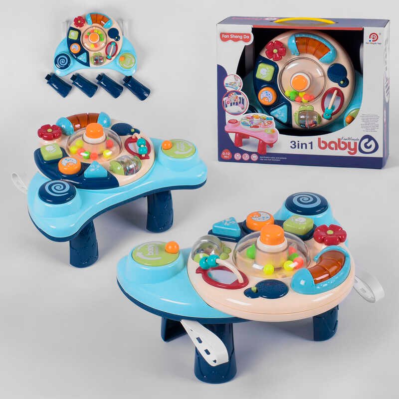 

Игровой центр 898-2100 (12/2) 3в1, пищалка, трещотка, свет, звук, в коробке
