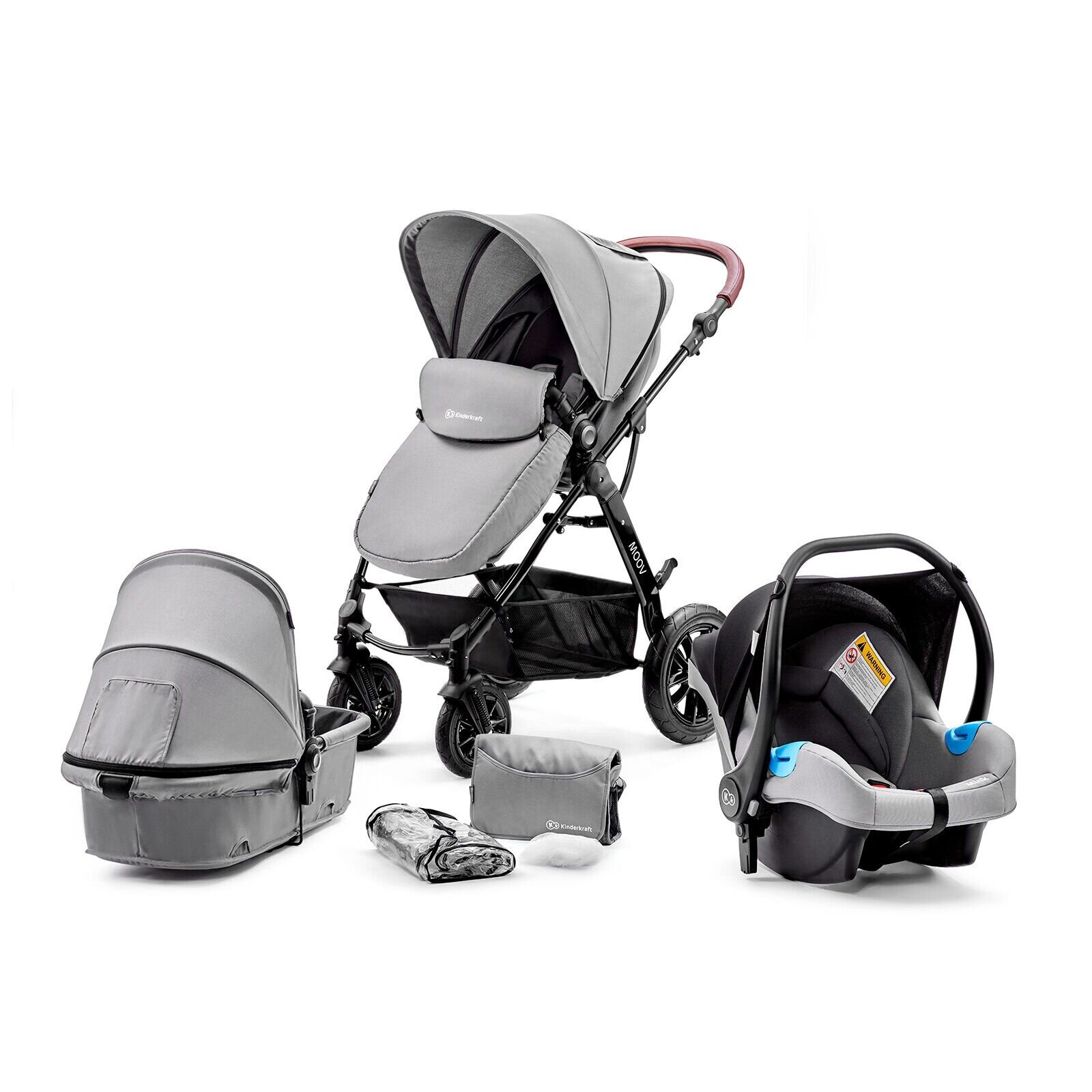 

Универсальная коляска 3 в 1 Kinderkraft Moov Gray (KKWMOOVGRY00NC)