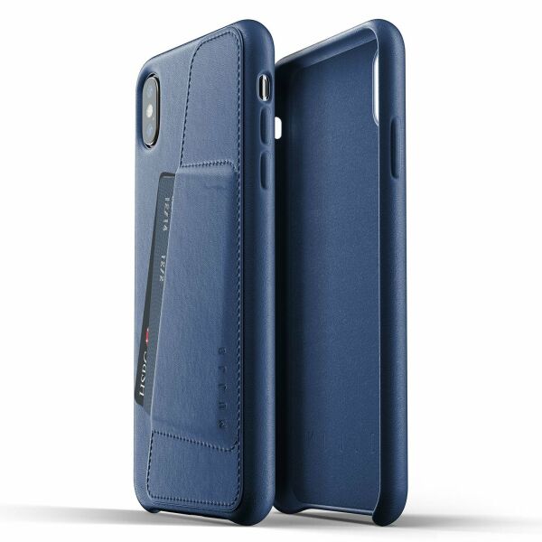 

Кожаный чехол MUJJO Full Leather Wallet для Apple iPhone XS Max - Blue