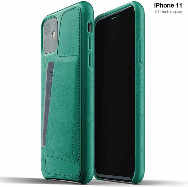 

Кожаный чехол MUJJO Full Leather Wallet для Apple iPhone 11 - Alpine Green