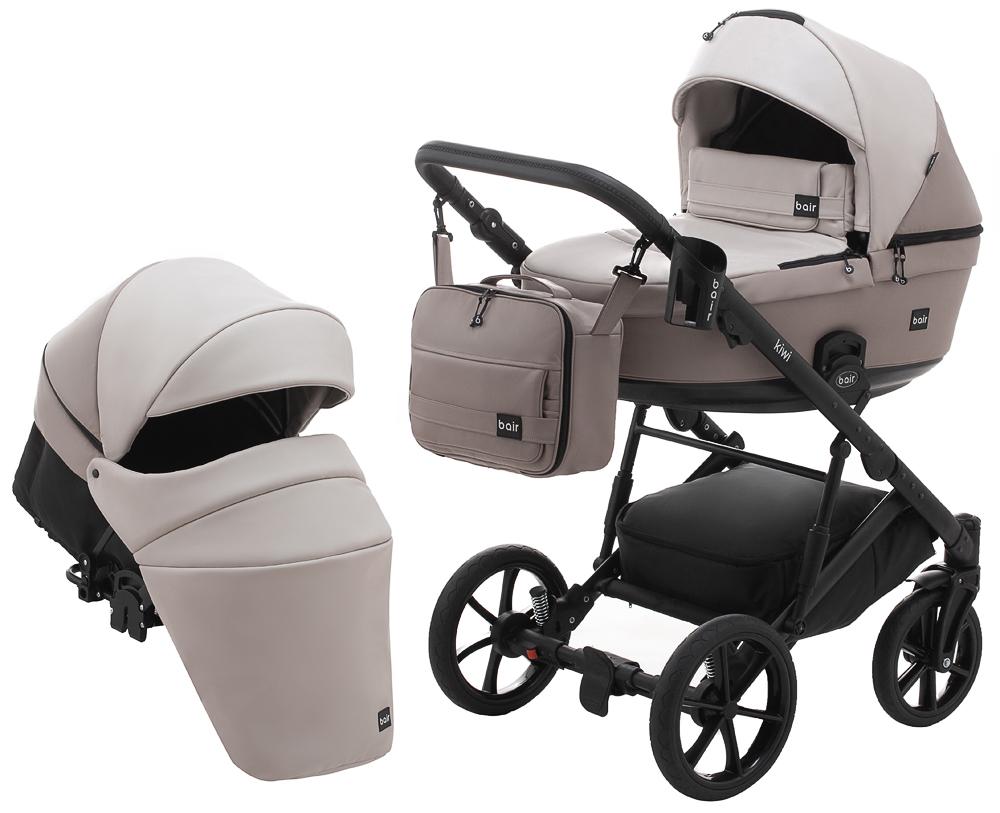 

Коляска 2 в 1 Bair Kiwi кожа 100% BK-14/13 беж - капучино
