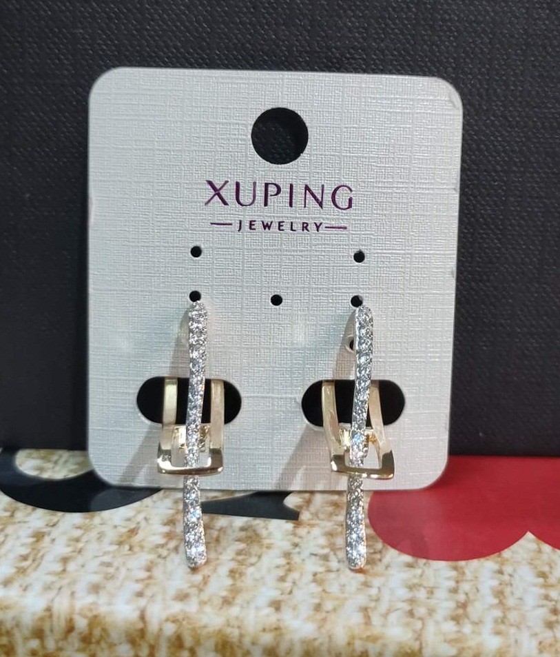

Серьги Xuping с цирконием позолота посеребренные 99909