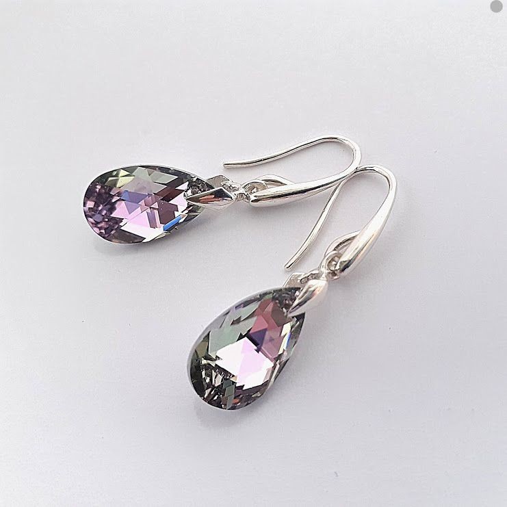 

Серьги Hand Made с открытым крючком с кристаллами Сваровски