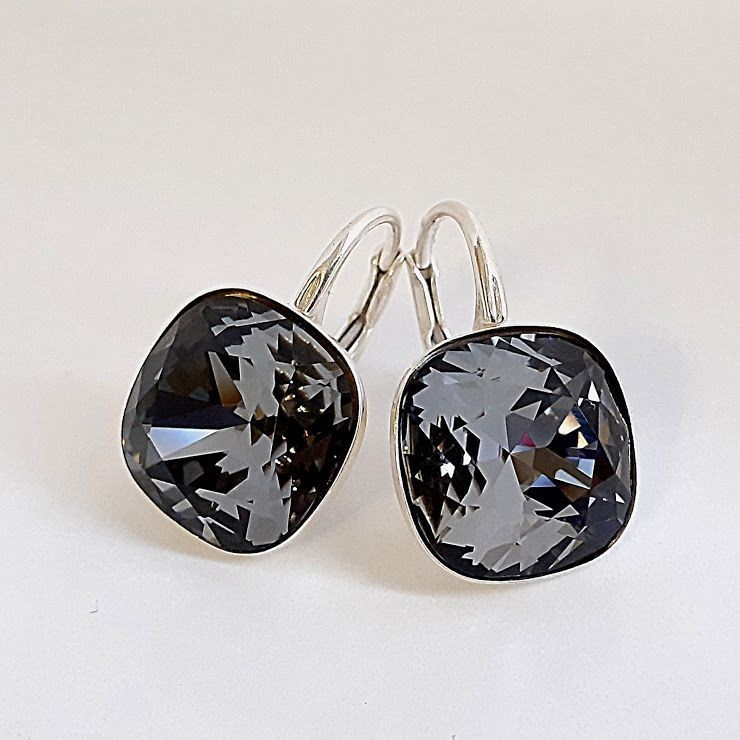 

Сережки из серебра с кристаллами Swarovski