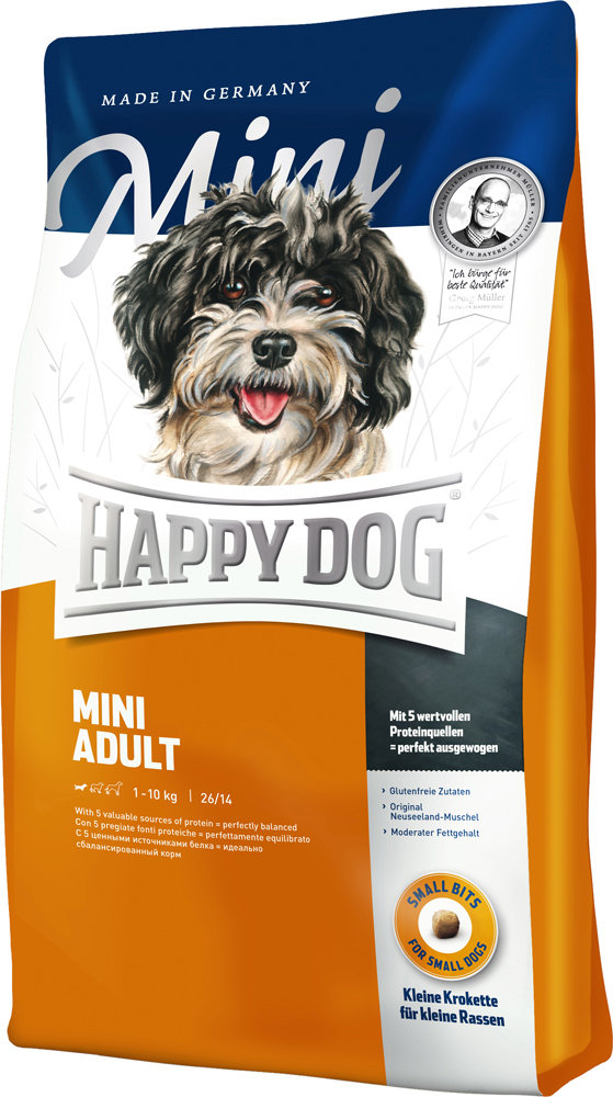 

Сухой корм Happy Dog Mini Adult для взрослых собак мелких пород 8 кг