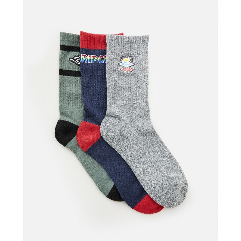 

Носки ICONS CREW SOCK 3-PK Rip Curl CSOAO9-3282 OS Разноцветный