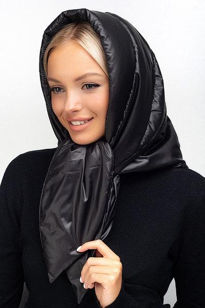 

Платок косынка на синтепоне Helen Line  черный, Платок косынка на синтепоне Helen Line One size черный