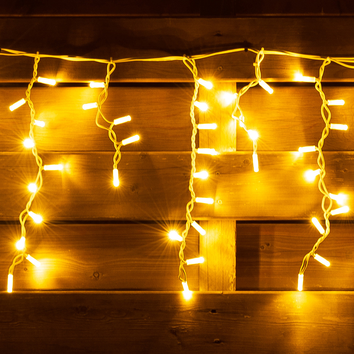 

Электрогирлянда-штора LED уличная Yes! Fun, 150 ламп, IP 65,тепло-белая, белый провод
