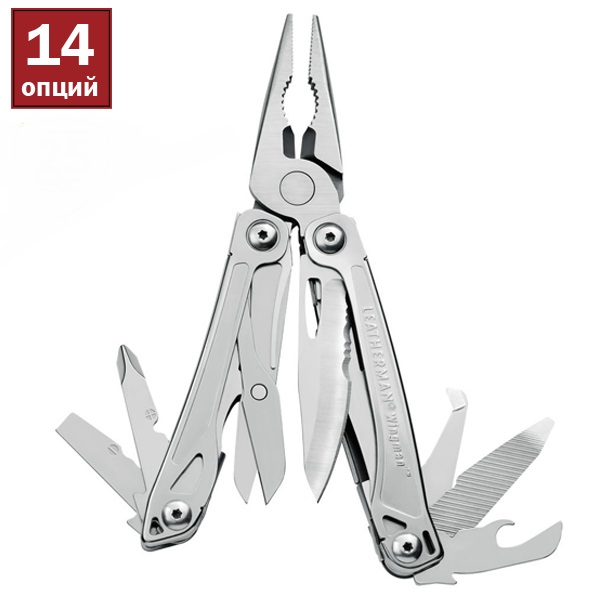 

Мультитул Leatherman Wingman с 14 функциями Серый