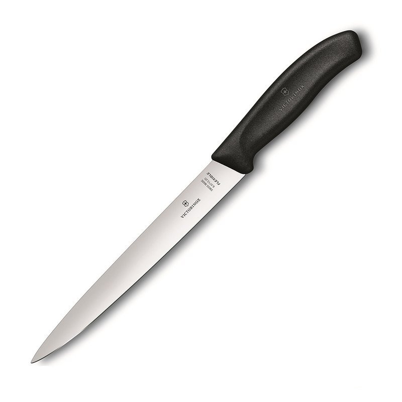 

Нож Victorinox SwissClassic Filleting Flex 20 см блистер Черный