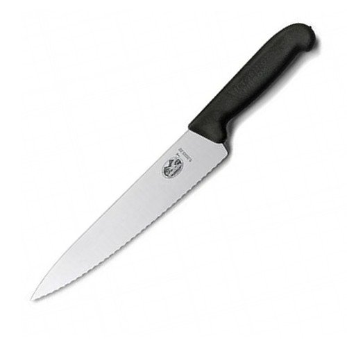 

Нож Victorinox Fibrox Carving 19 см серрейтор Черный