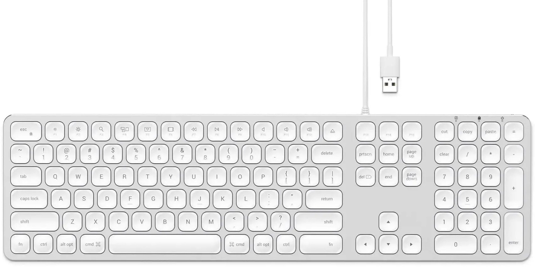 

Клавиатура Satechi Aluminum USB Wired Keyboard Silver US (ST-AMWKS)