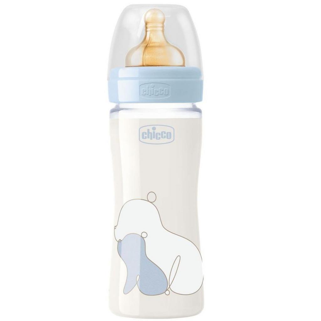 

Бутылочка для кормления Chicco стеклянная Original Touch с латекс. соской 0м+ 240 мл Голуба (27720.20)